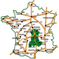 Auvergne au centre de la france